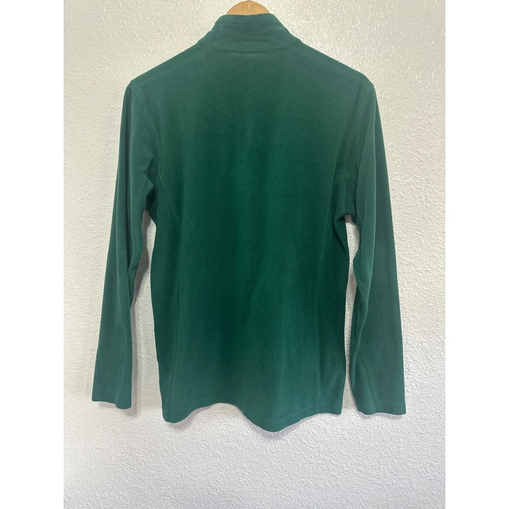 Columbia Mens Forest Green Quarter Zip Fleece Pullover Sweater Size Small